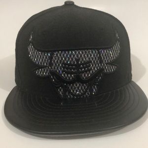 Black Chicago Bull Strapback